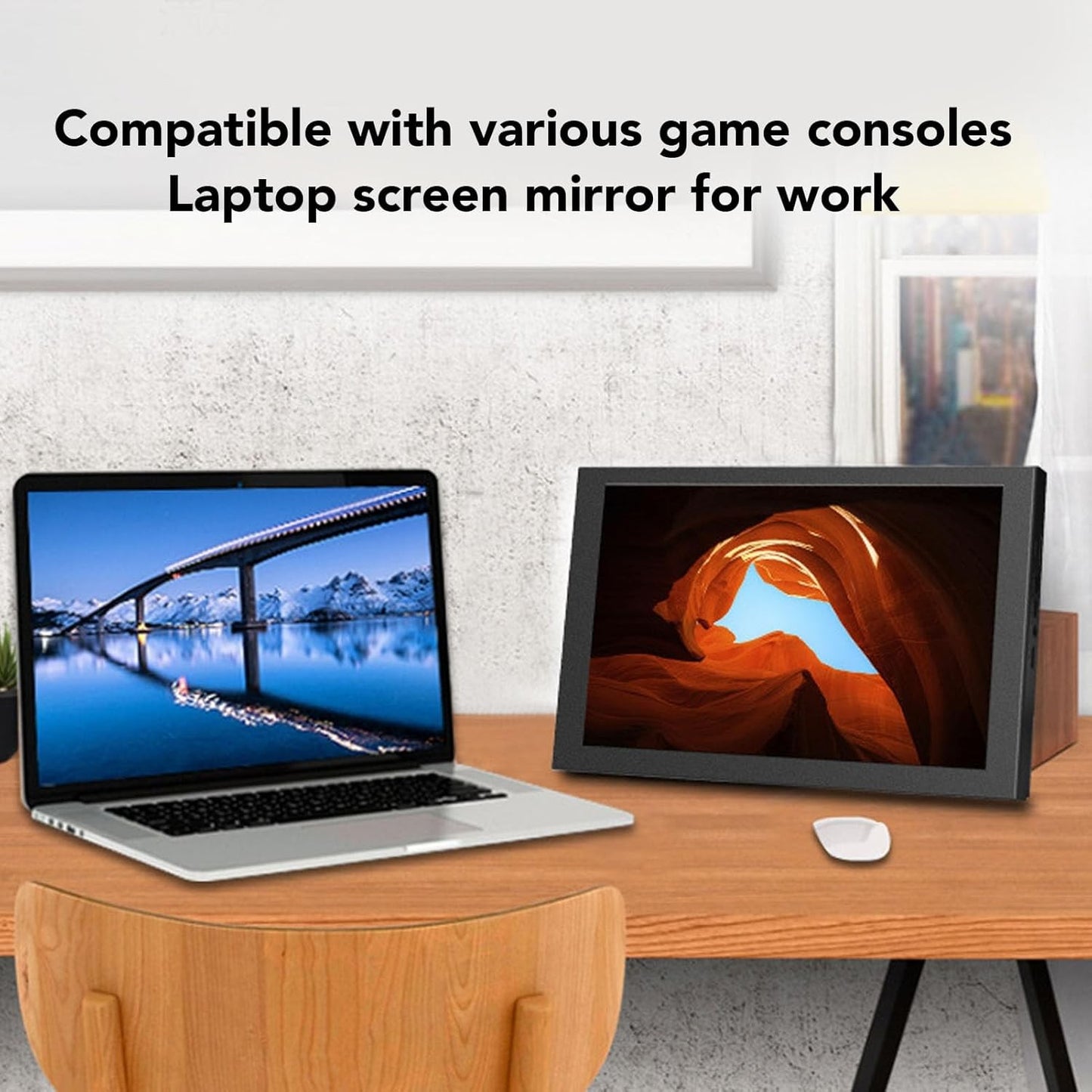 10-Inch Portable HDMI IPS Monitor with 178 Degree Viewing Angle Stand NEW