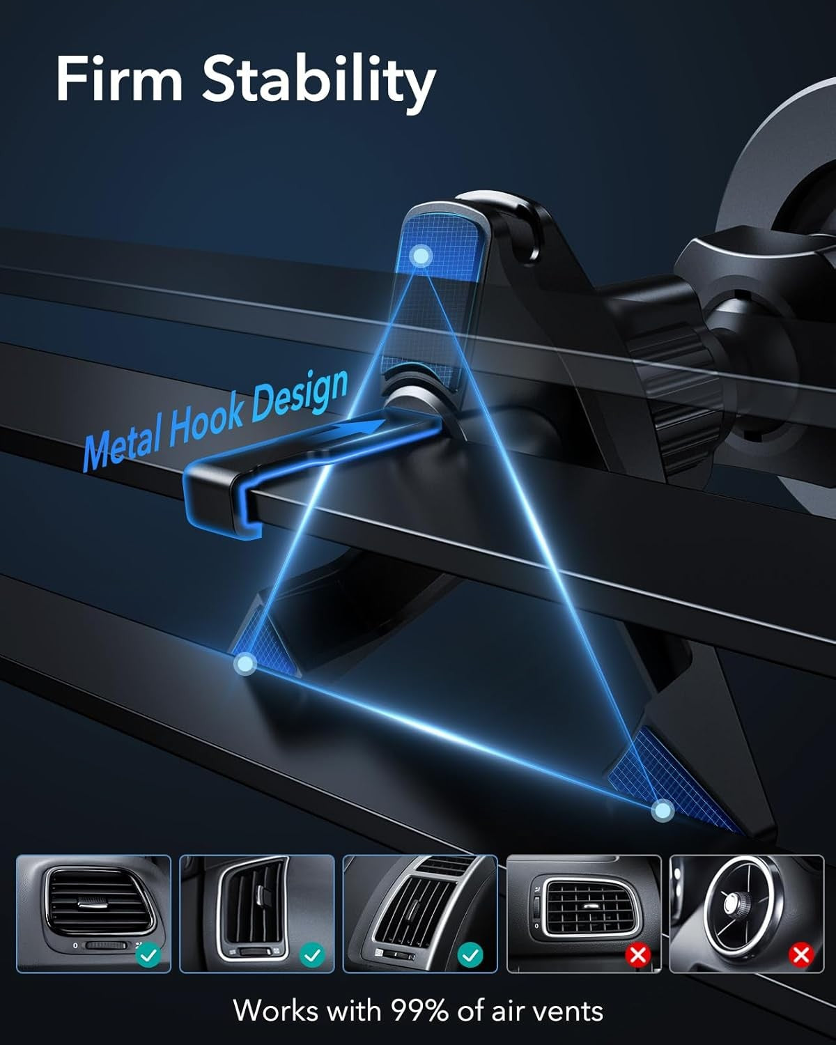 ESR Magnetic Car Phone Holder for iPhone 17/16 & Android Devices NEW