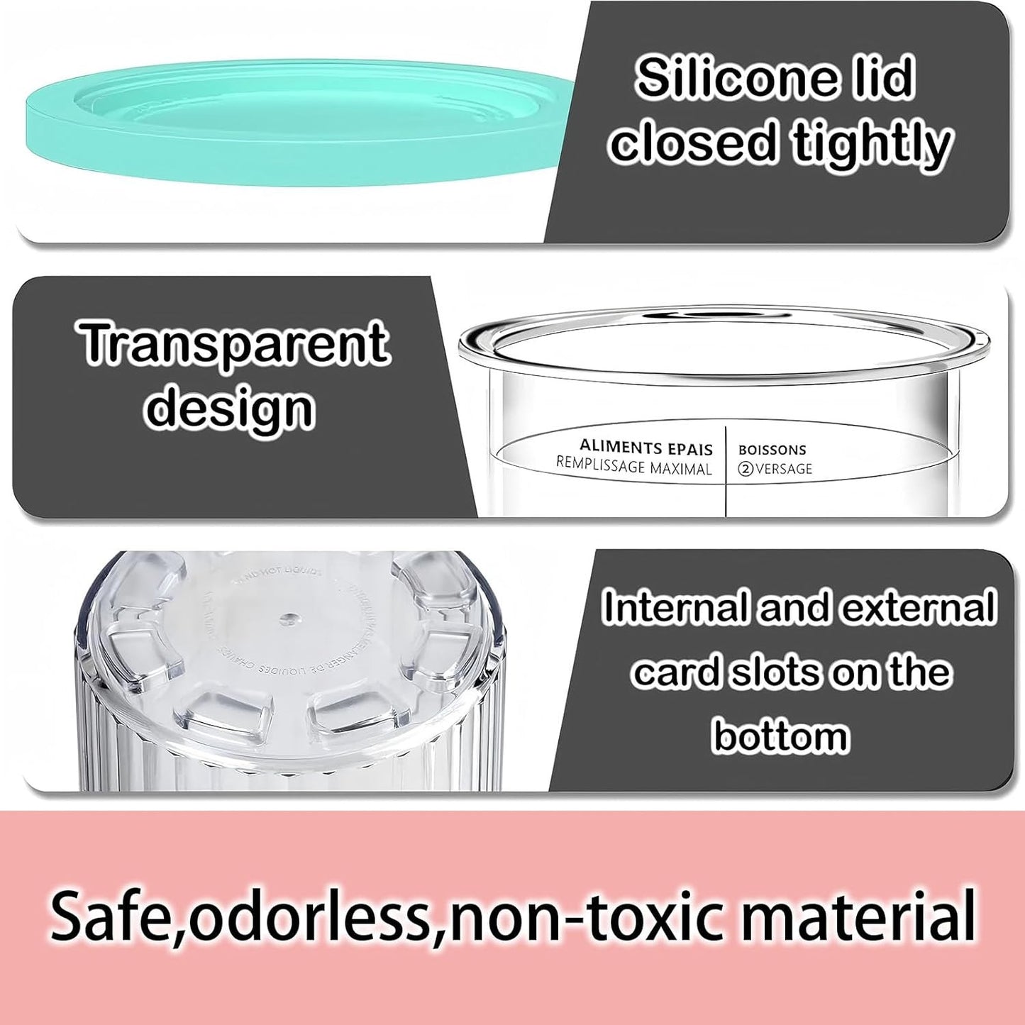 4 Pack 24oz Ice Cream Maker Containers for Ninja Creami with Scoops NEW