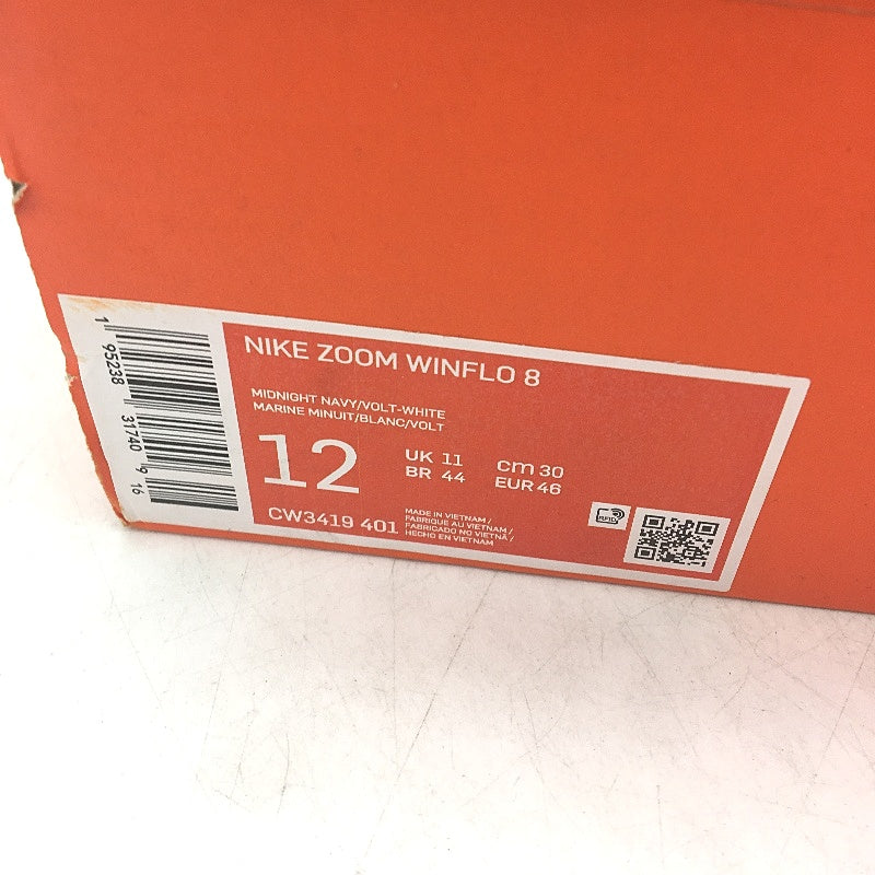 NIKE Zoom Winflo 8 Navy Blue V Heel Shape Sneakers Mens Size US12  EU 46 NEW