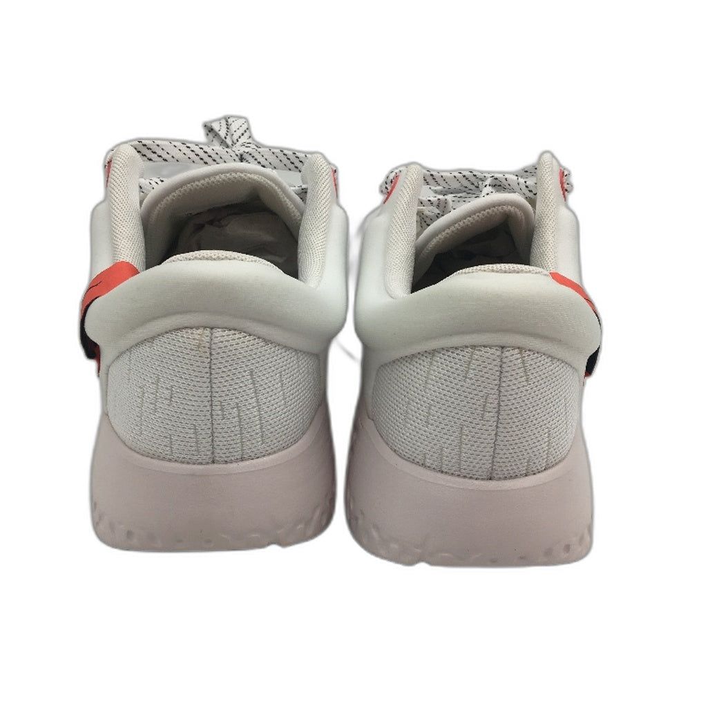 NIKE White & Orange Accent Lace Up Sneakers Ladies Size US11  EU 43 NEW