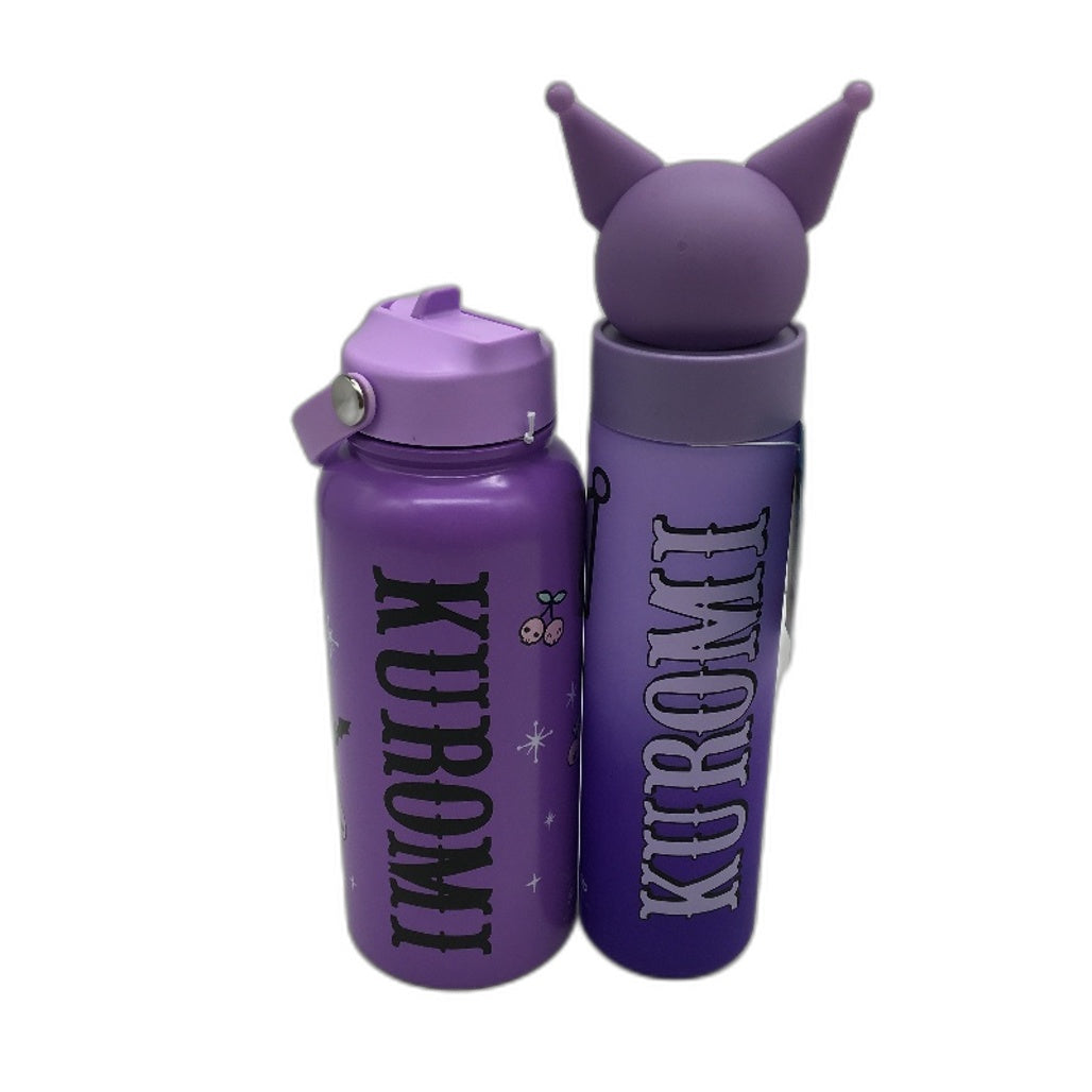 Sanrio Hello Kitty & Friends 2x Kuromi 946ml Metal & 700ml Drink Bottles NEW