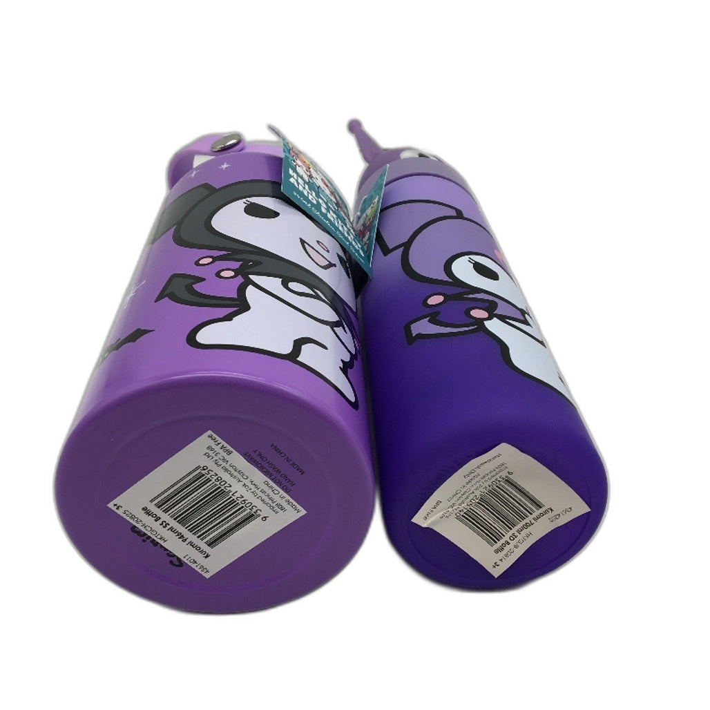 Sanrio Hello Kitty & Friends 2x Kuromi 946ml Metal & 700ml Drink Bottles NEW