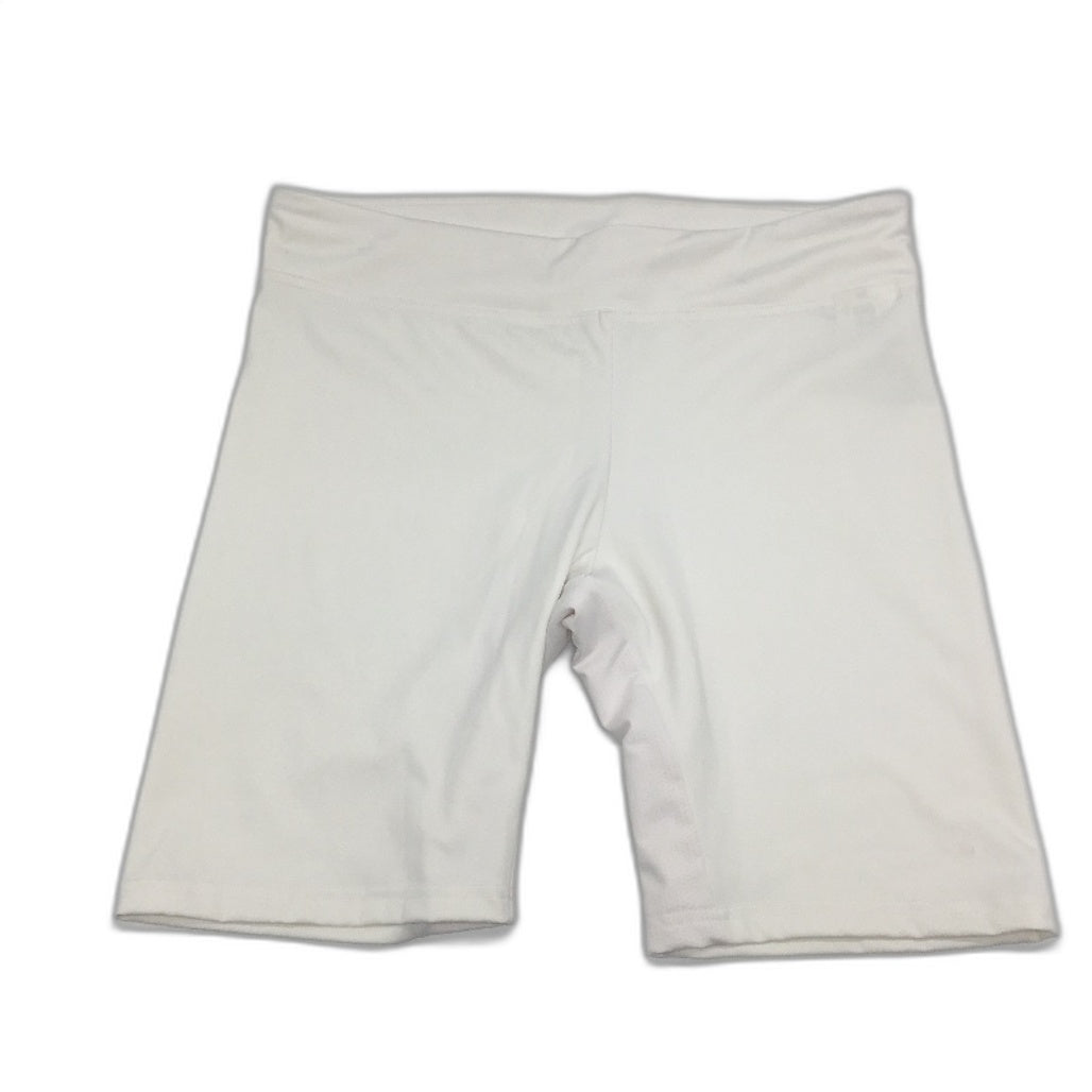 Adidas 2 Piece White Long Style  Activewear Exercise Shorts Ladies Size Large
