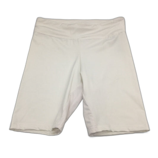 Adidas White Long Style  Activewear Vented Seam Exercise Shorts Ladies Small