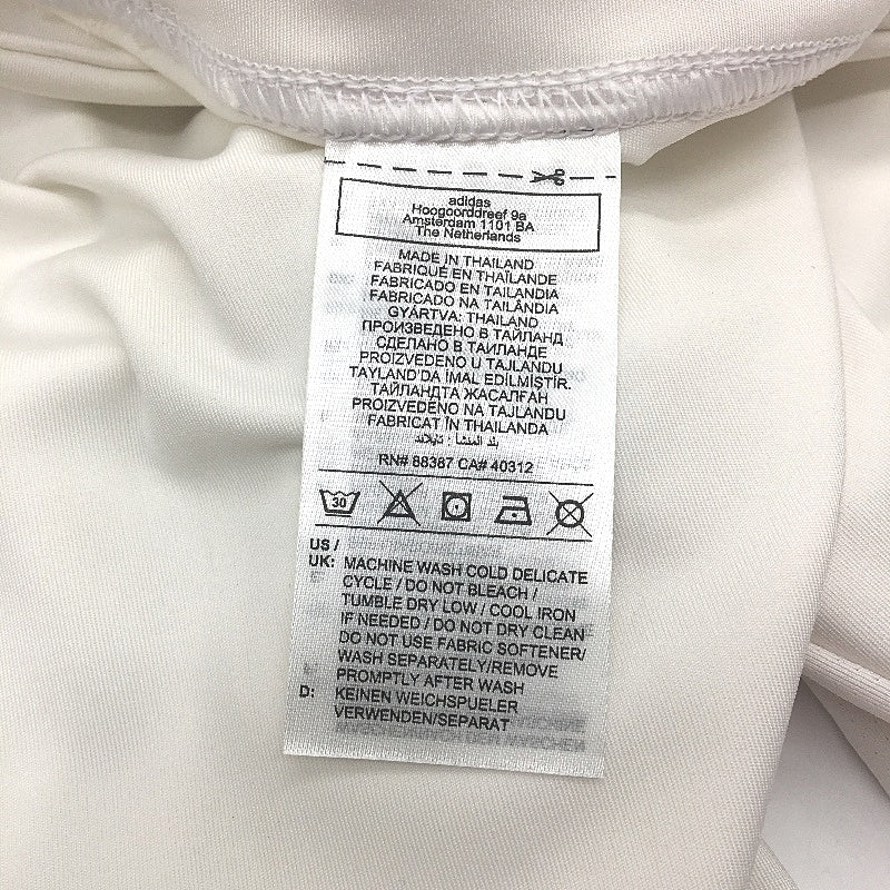 Adidas White Long Style  Activewear Vented Seam Exercise Shorts Ladies Small