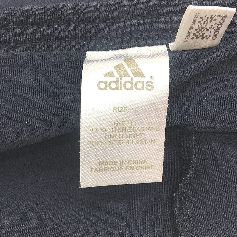 Adidas Navy Blue Tennis Skirt Over Shorts Activewear Skort Ladies Size 14