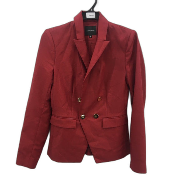 Portmans Blood Red Gold Button Detail Single Breast Blazer Jacket Ladies Size 6