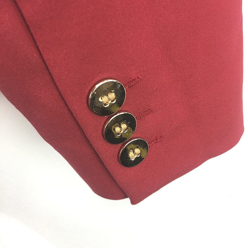 Portmans Blood Red Gold Button Detail Single Breast Blazer Jacket Ladies Size 6