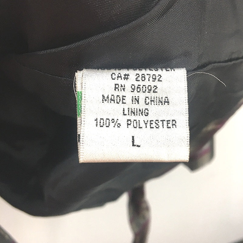 Dalia Collection Grey & Purple Check Single Breasted Outwear Coat Ladies Large