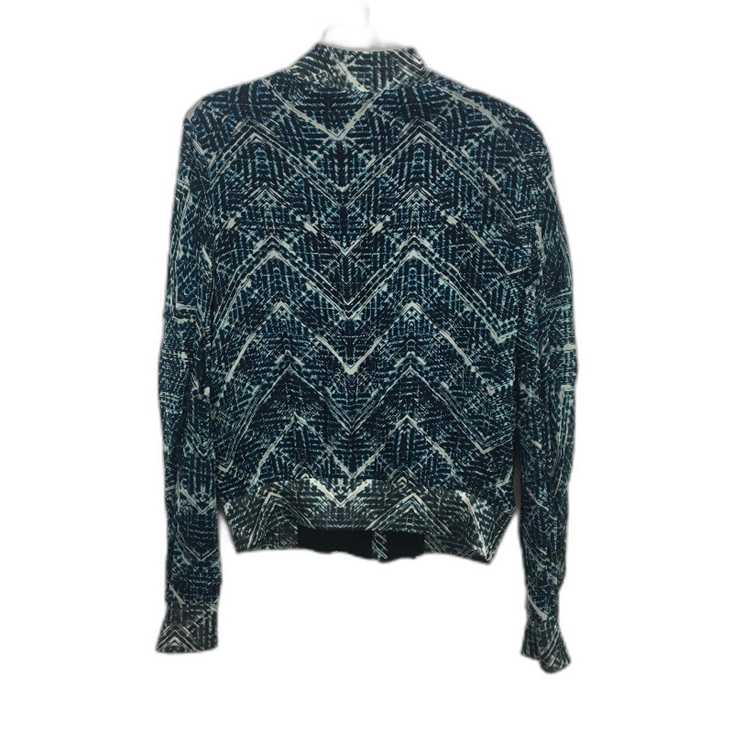 Witchery Teal & Black Zip Up LightweightElastic Waisted Jacket Ladies Size 8