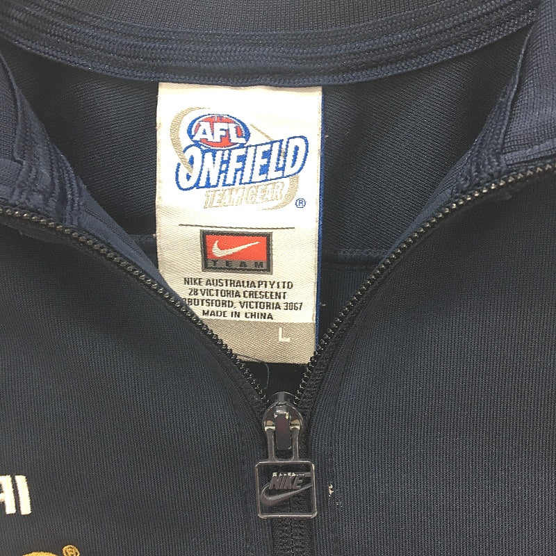 Nike Navy Blue AFL Teamgear Carlton Football Club Zip Up Jumper Mens Size Large