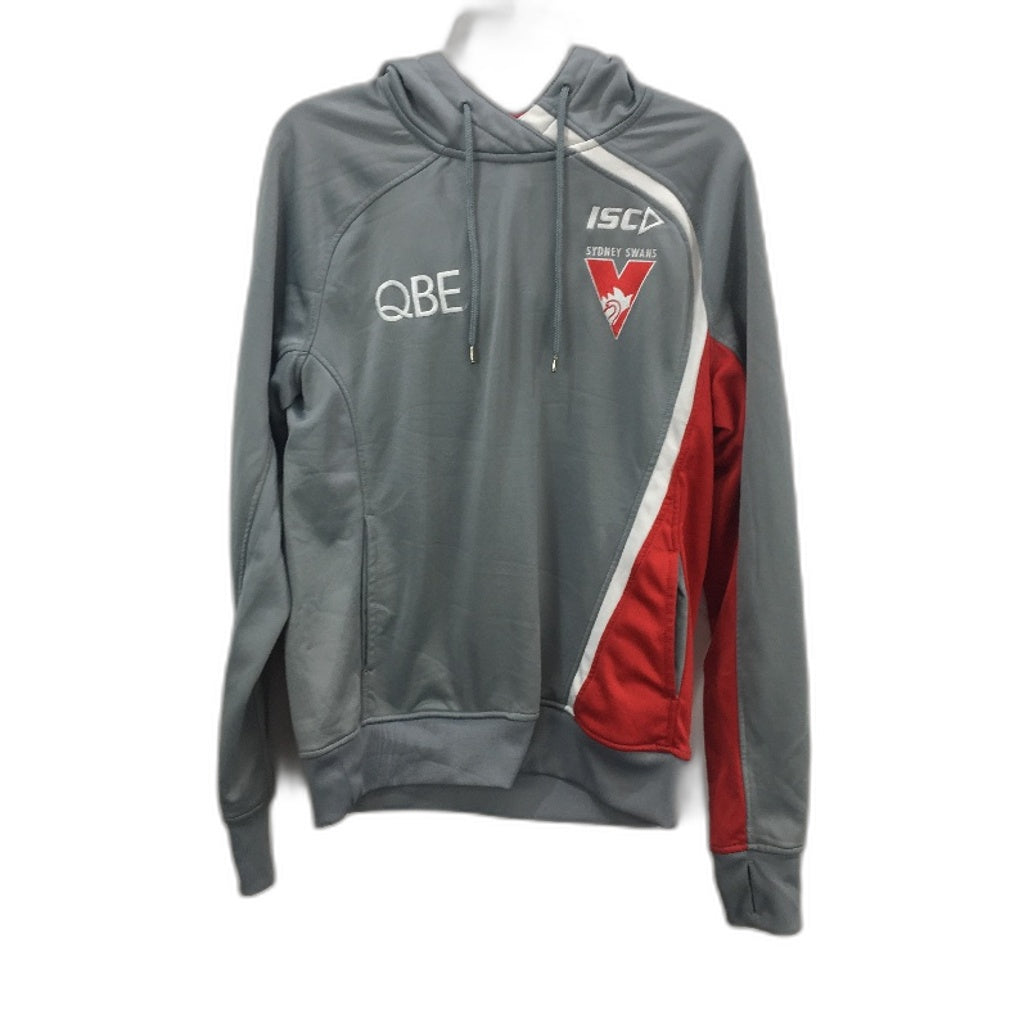 AFL Teamgear Grey Sydney Swans Football Club Hooded Jumper Mens Size Small