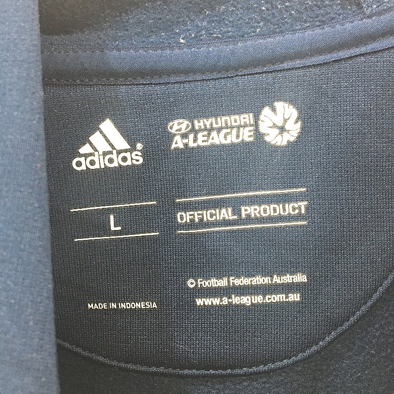 Adidas Melbourne Victory Navy Blue Lightweight Zip Up Jumper Mens Size Large