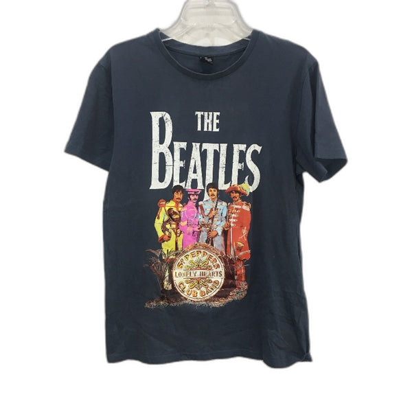 Beatles Band Sgt Pepper Lonely Hearts Club Band Grey Cotton T-Shirt Mens Size S