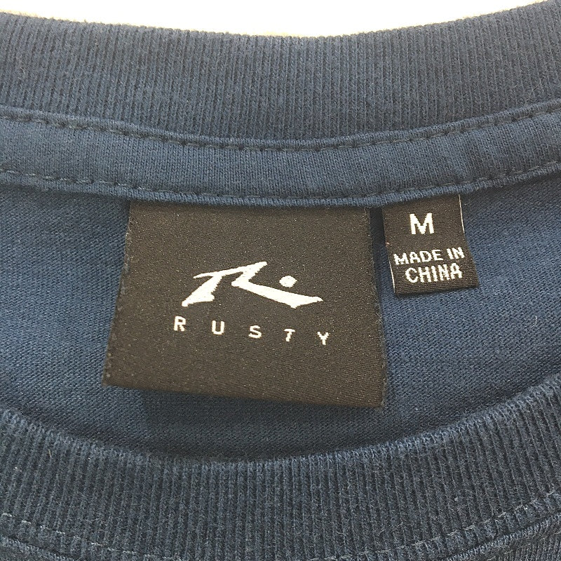 Rust Surfwear Navy Blue 100% Cotton Crew Neck Classic Style T-Shirt Mens Size M