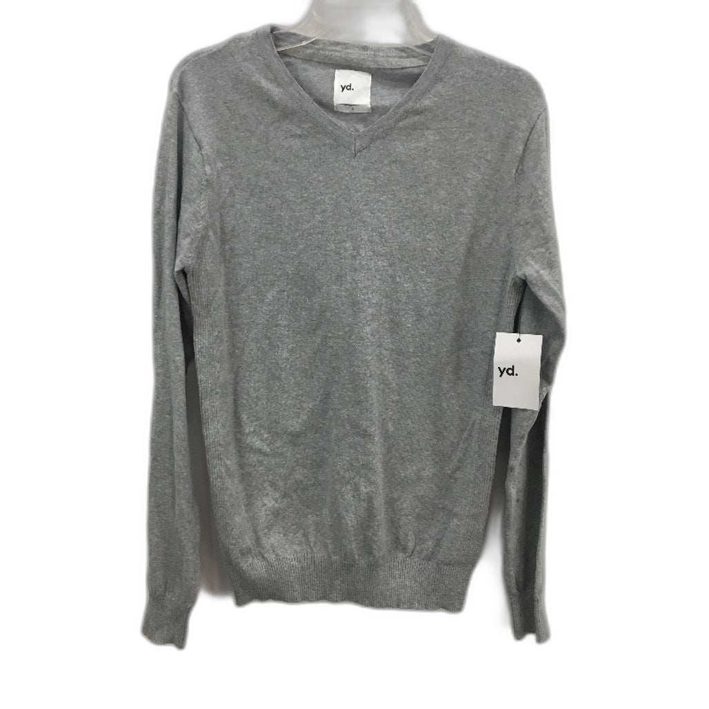 Yd. Cotton Blend Grey Knit Long Sleeve Shay V Neck Mens Size Small NEW