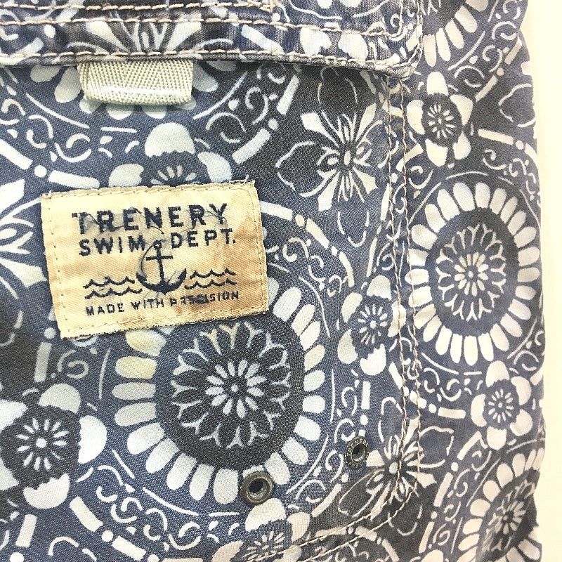 Trenery Multitone Blue Cotton Resort Wear Boardshorts Mens Size Medium