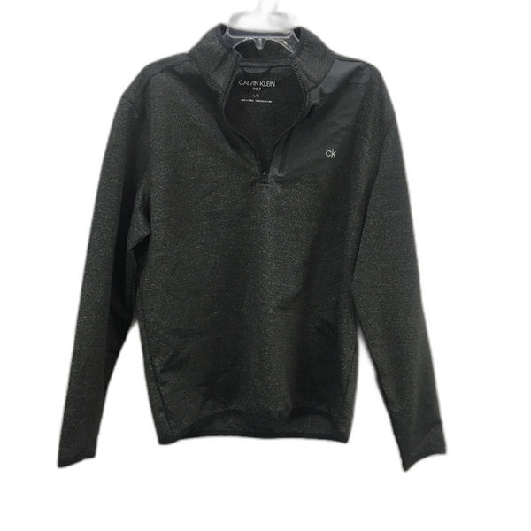 Calvin Klein GOLF Charcoal Quarter Zip Lightweight Pullover Jumper Mens Size L