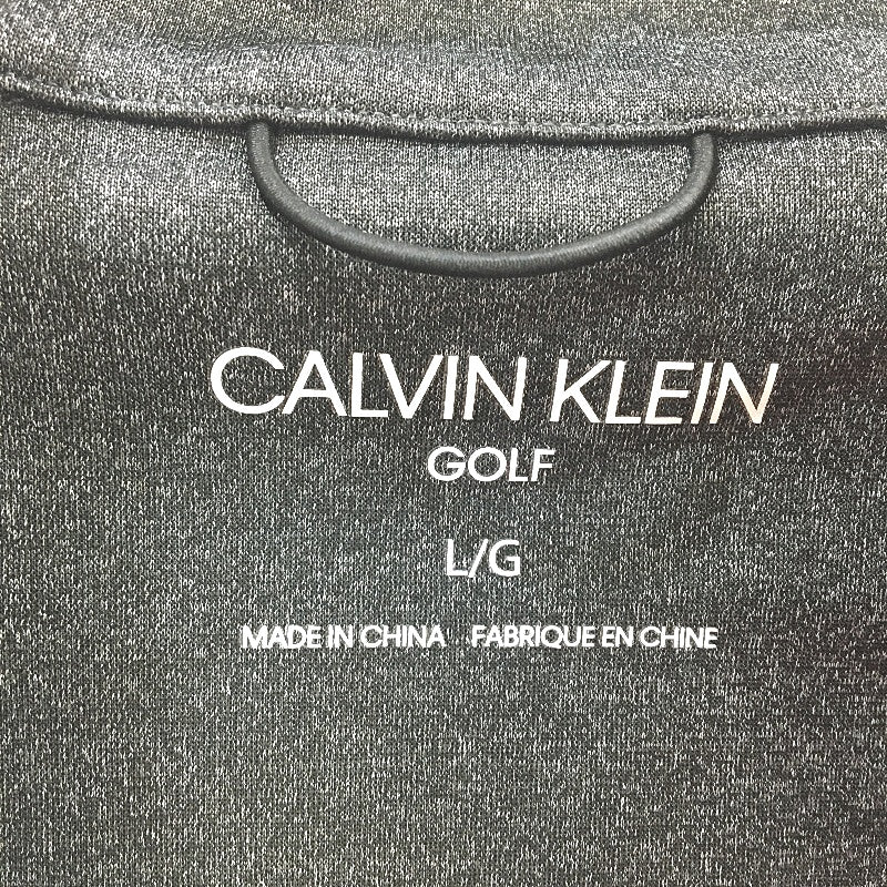 Calvin Klein GOLF Charcoal Quarter Zip Lightweight Pullover Jumper Mens Size L
