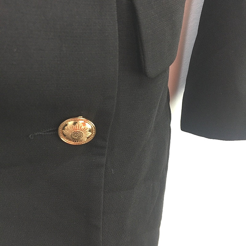 Bardot Blacl Long Sleeve Double Breasted Jacket Look Dress Ladies Size 6