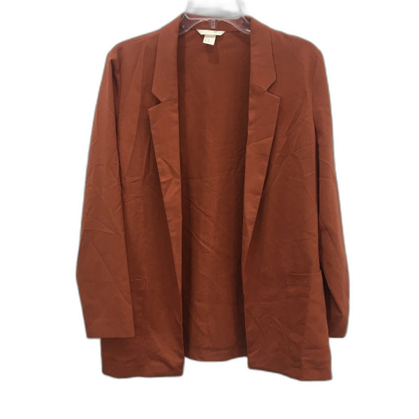 H&M Rusty Brown Lightweight Open Blazer Jacket Ladies Size EU 40 US10