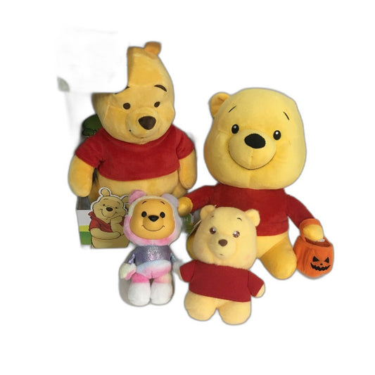 Disney Winnie The Pooh 4 Pack Pooh Bear Stuffed Toys Varios Sizes & Styles NEW