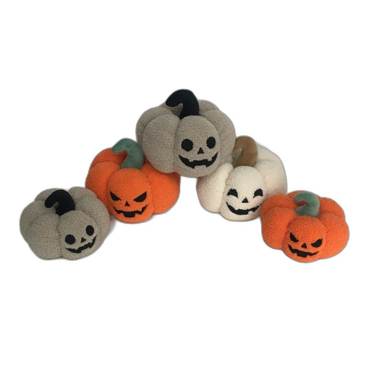 COLLECTABLE 5Pce Various Halloween Pumpkin Yarn Look Stuffed Toy Pack NEW
