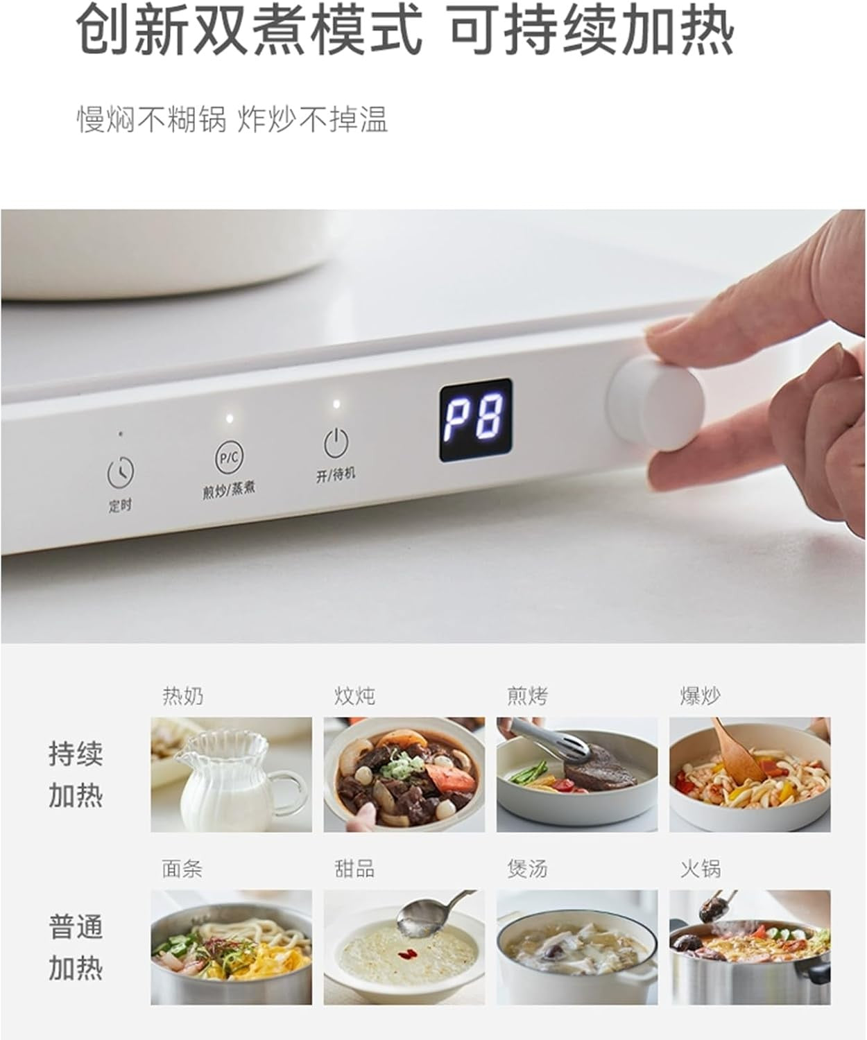 Olayks Portable Induction Countertop Cooktop 2200W Timer & Auto Shut-Off DEMO