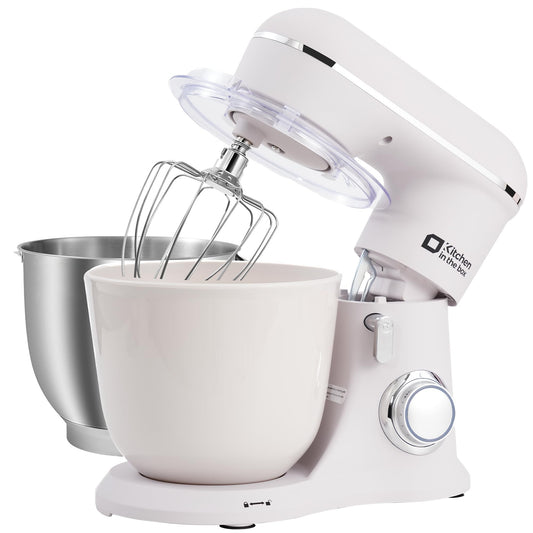 Kitchen in the Box 4.5L & 5L Frost White 1300W 10 Speed Stand Mixer NEW