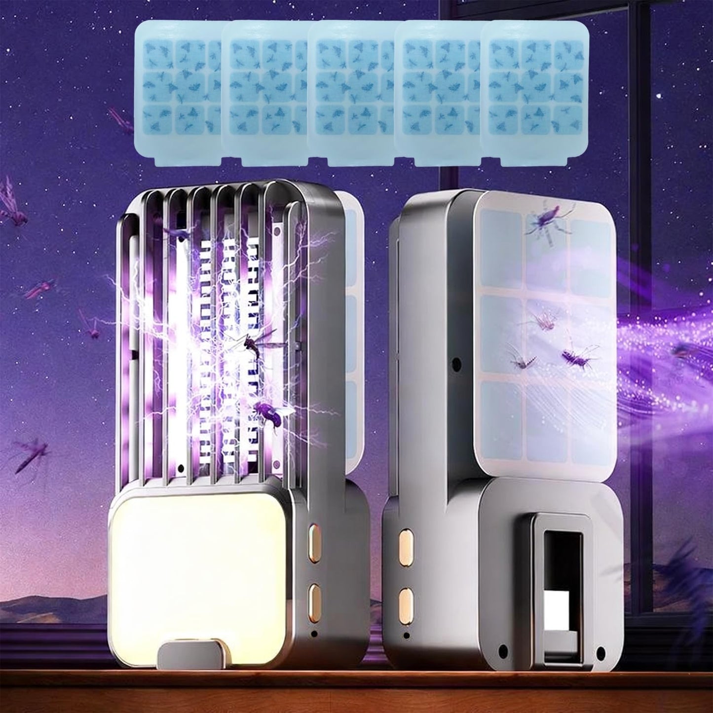 Candico Mosquito Zapper Indoor USB Fly Trap with Adjustable UV Night Light NEW