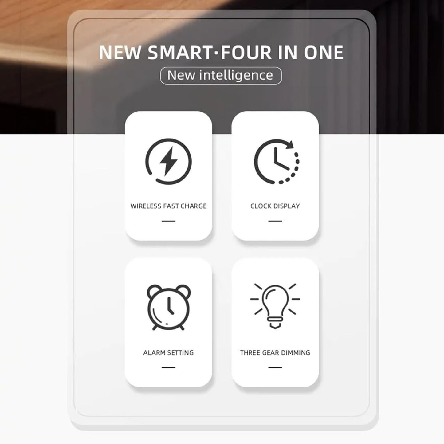 Smart Dimmable Adjustable Wireless Phone Charger LED Alarm Clock DEMO