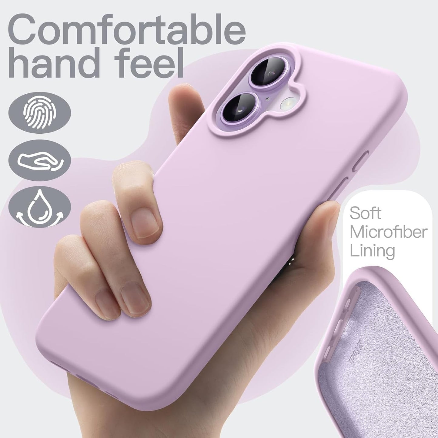 JETech iPhone 17 6.3" Liquid Silicone Purple Soft Touch Shockproof Case NEW