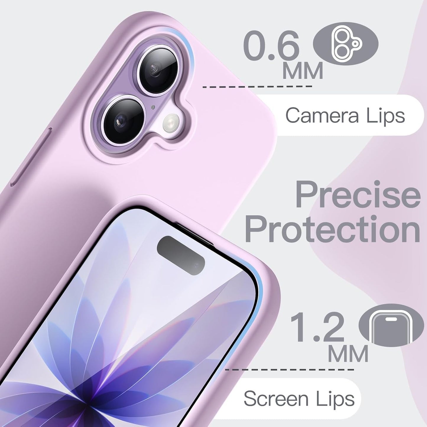 JETech iPhone 17 6.3" Liquid Silicone Purple Soft Touch Shockproof Case NEW