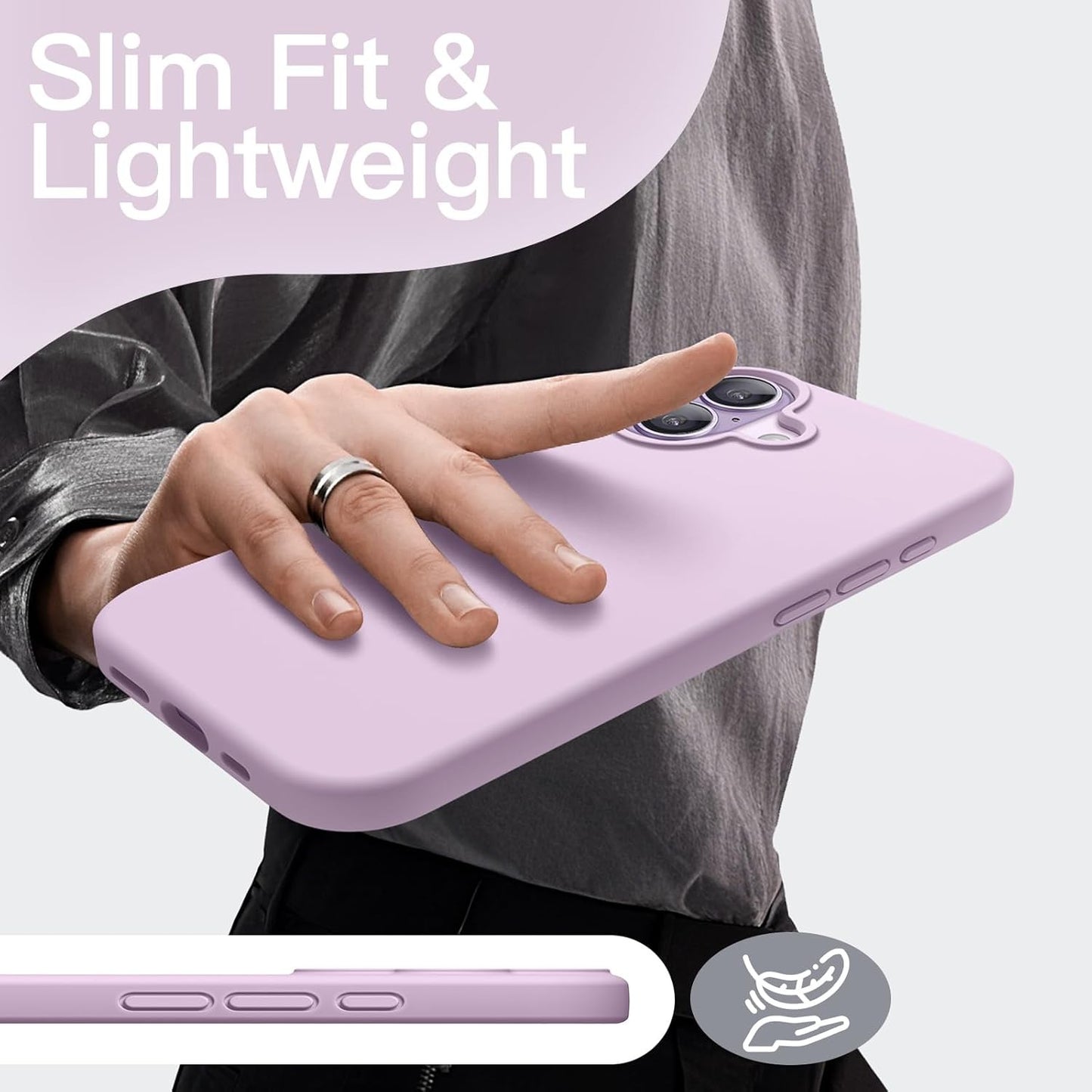 JETech iPhone 17 6.3" Liquid Silicone Purple Soft Touch Shockproof Case NEW