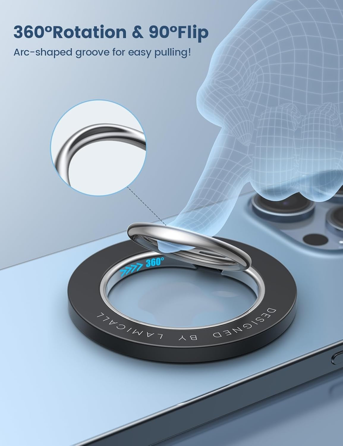 Lamicall Magnetic Phone Ring Holder for Mag Safe Compatible with iPhones NEW