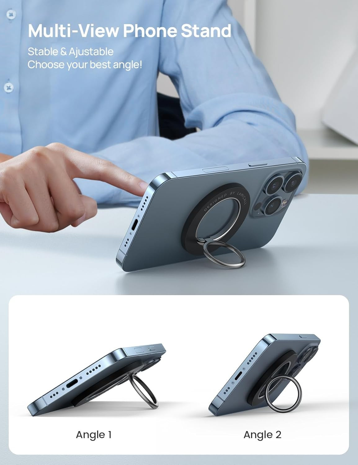 Lamicall Magnetic Phone Ring Holder for Mag Safe Compatible with iPhones NEW