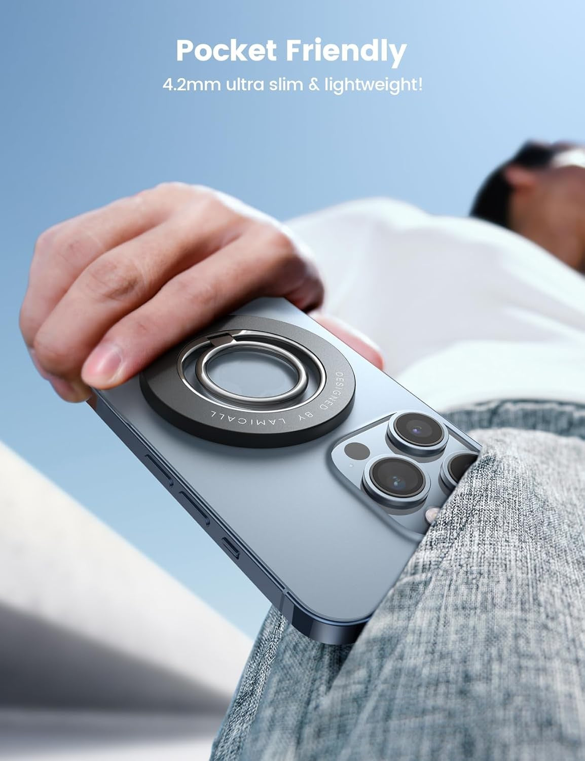 Lamicall Magnetic Phone Ring Holder for Mag Safe Compatible with iPhones NEW