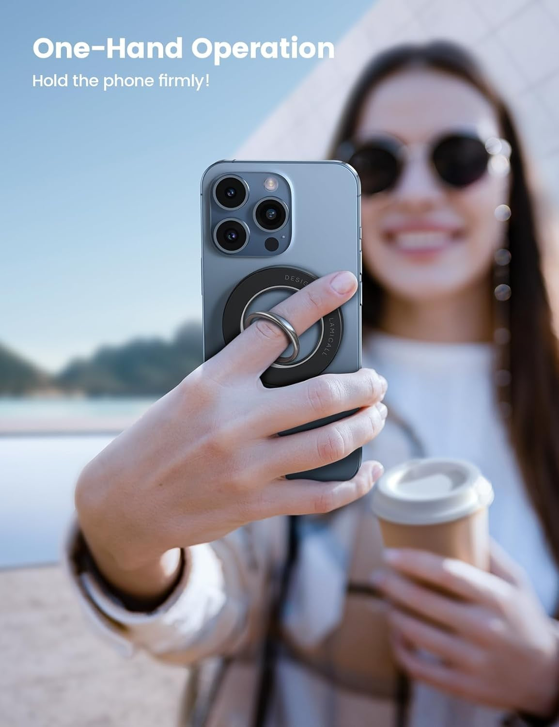 Lamicall Magnetic Phone Ring Holder for Mag Safe Compatible with iPhones NEW