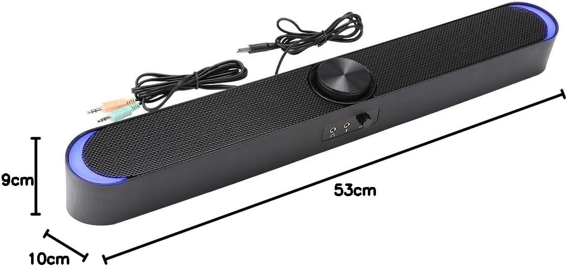 Mini Black Computer Speaker Subwoofer with Deep Bass and 3.5mm Jack NEW