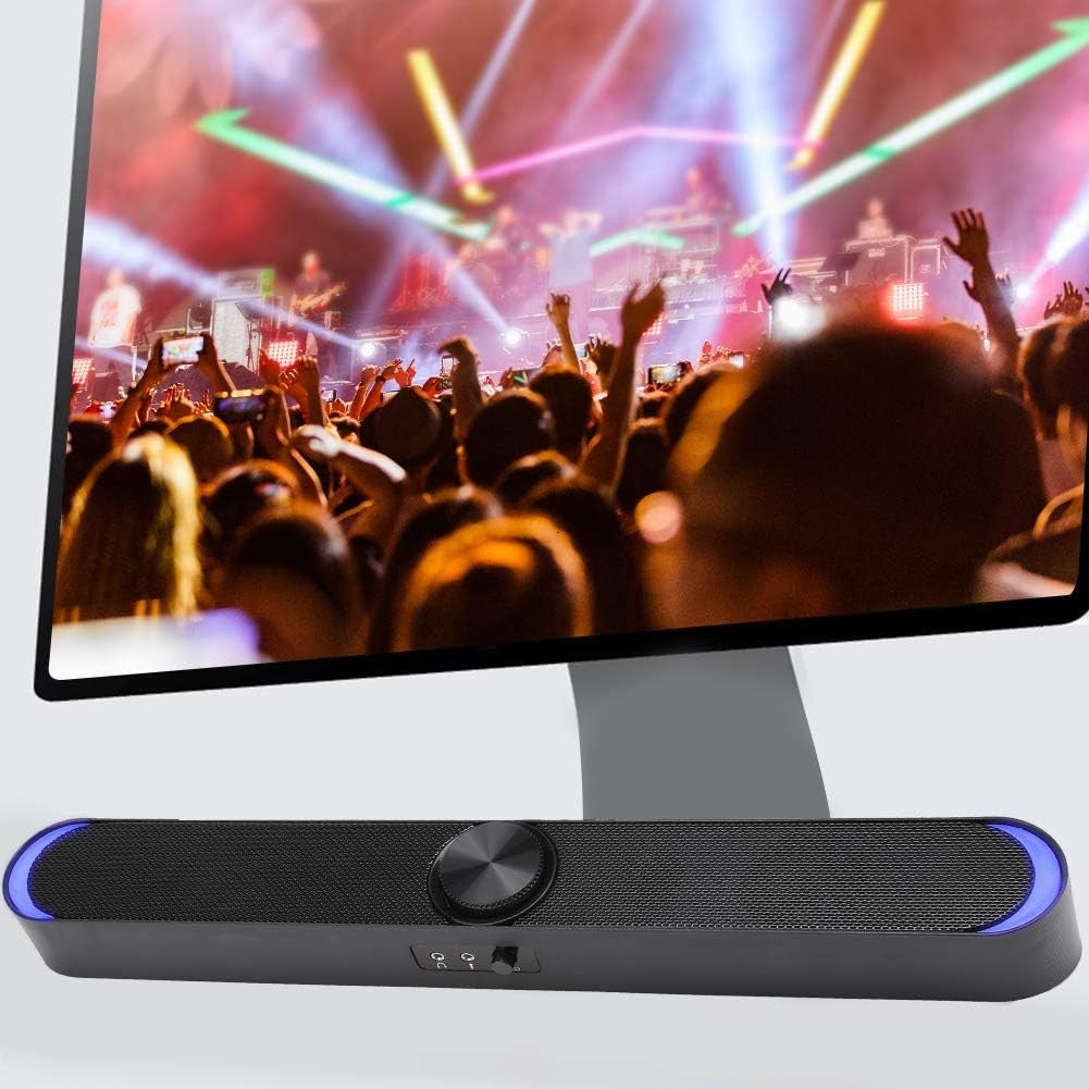 Mini Black Computer Speaker Subwoofer with Deep Bass and 3.5mm Jack NEW