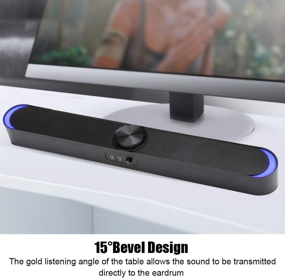 Mini Black Computer Speaker Subwoofer with Deep Bass and 3.5mm Jack NEW