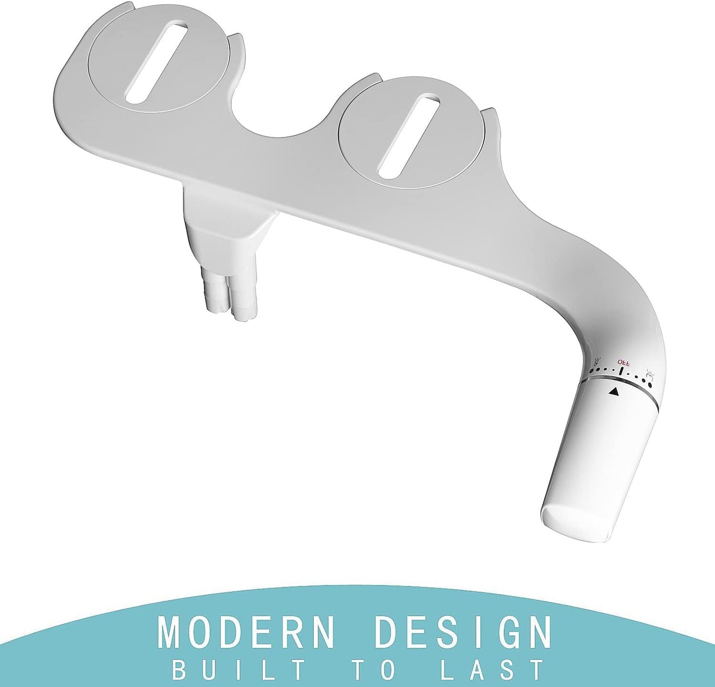 WITHLENT Bidet Attachment Non-Electric Dual Nozzle White Left Hand Control NEW