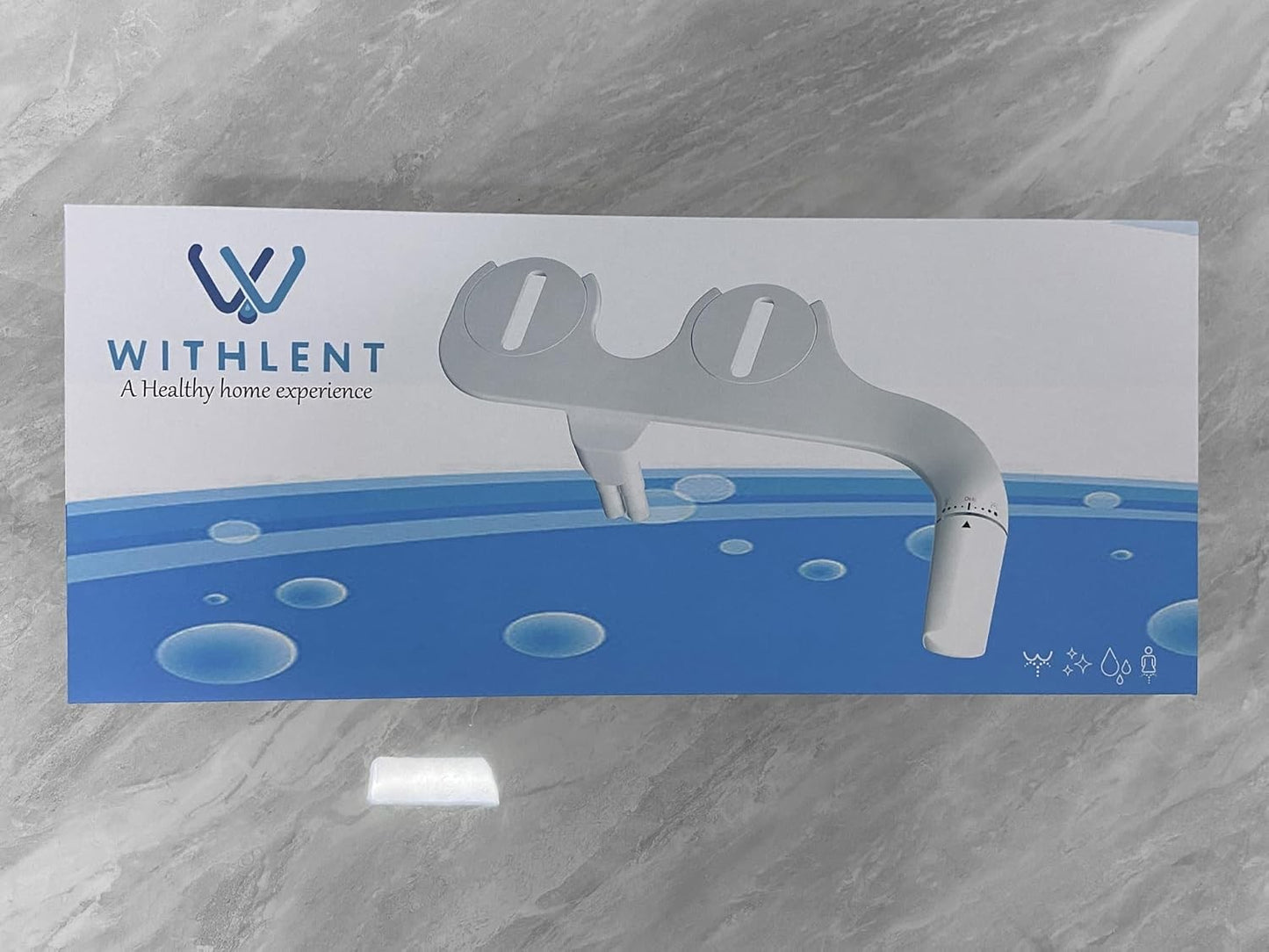 WITHLENT Bidet Attachment Non-Electric Dual Nozzle White Left Hand Control NEW