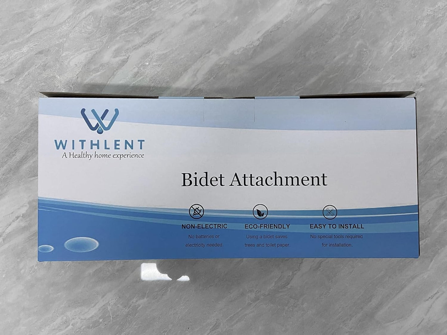 WITHLENT Bidet Attachment Non-Electric Dual Nozzle White Left Hand Control NEW