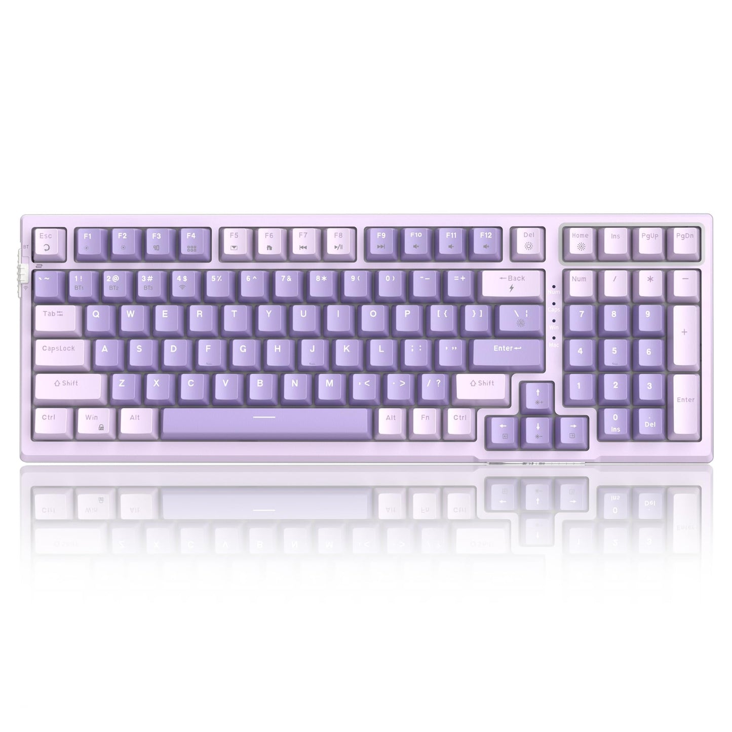 MageGee SKY98 Wireless Gasket Mechanical Keyboard Lavender Violet Switch NEW