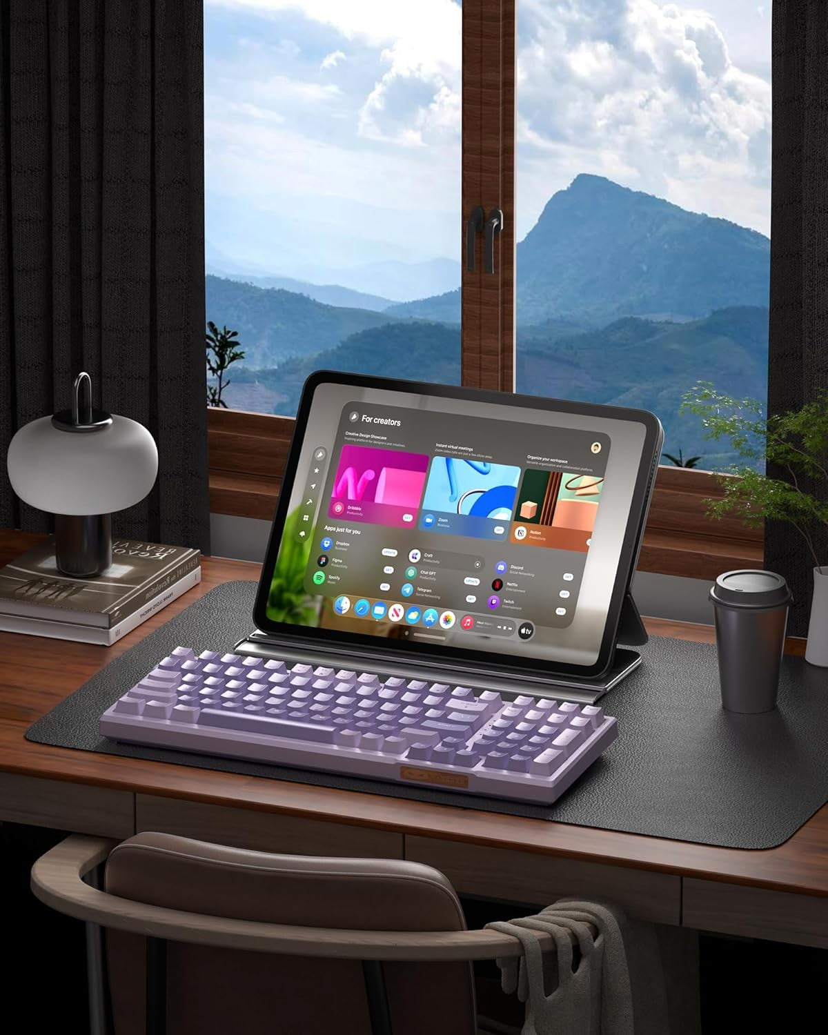 MageGee SKY98 Wireless Gasket Mechanical Keyboard Lavender Violet Switch NEW