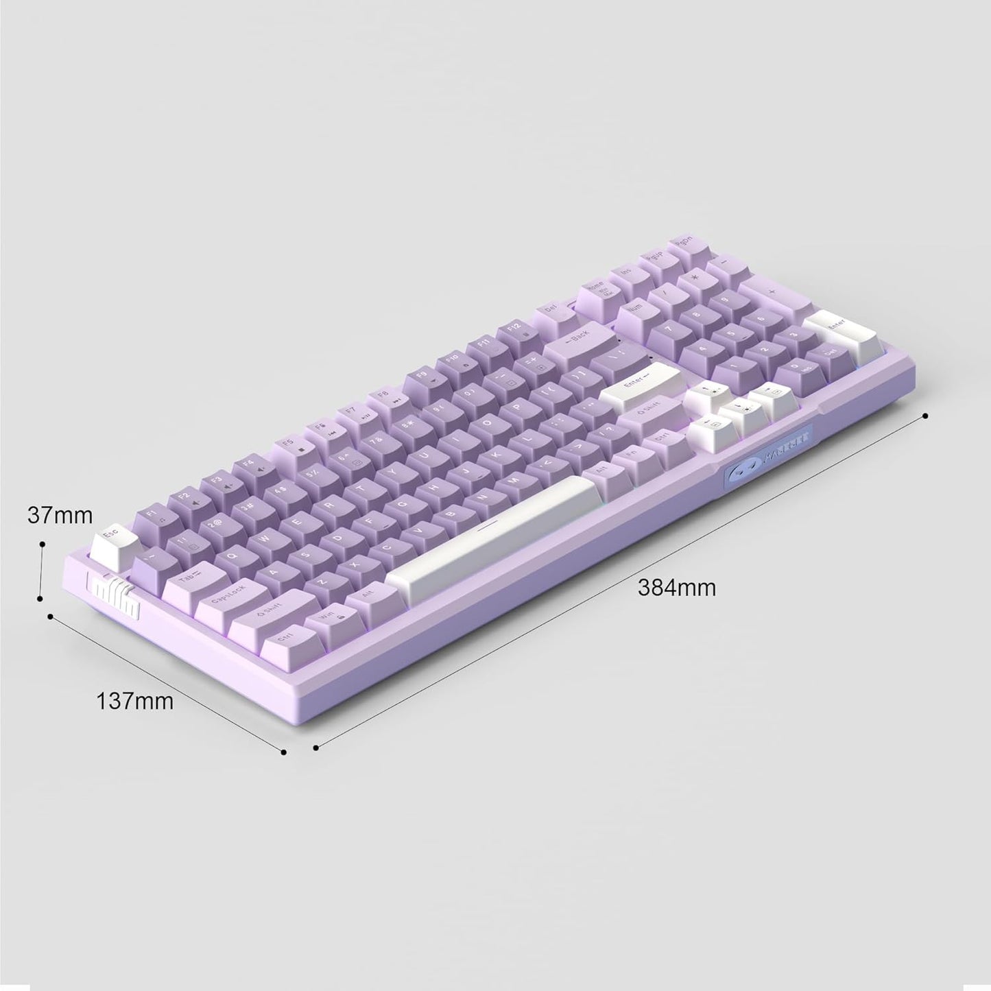 MageGee SKY98 Wireless Gasket Mechanical Keyboard Lavender Violet Switch NEW