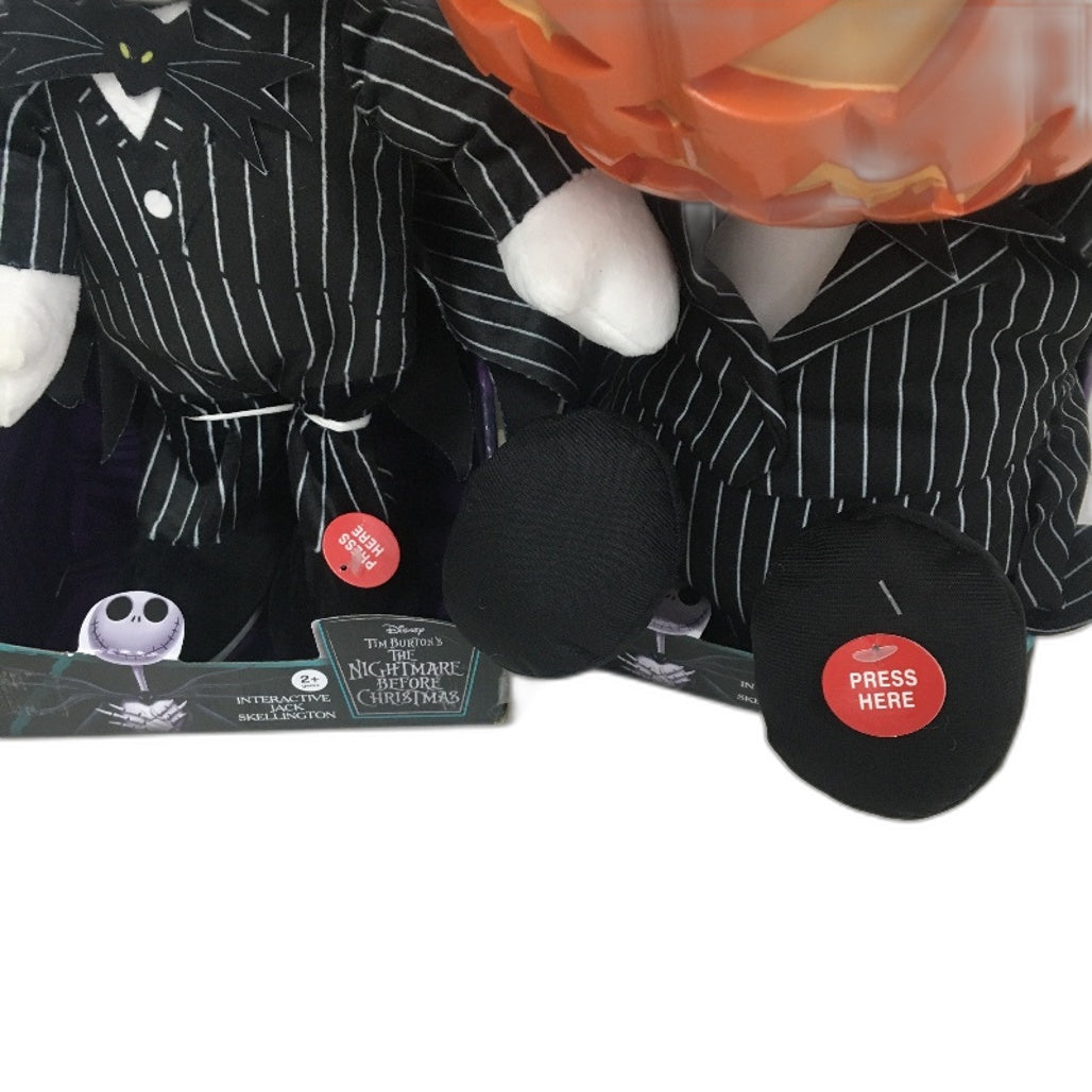 Nightmare Before Christmas Jack Skellington 2 x Interactive Noise Toys NEW