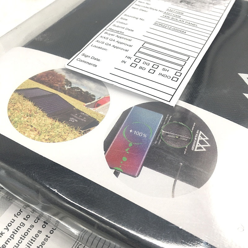 Portable & Lightweight 14W Dual USB Output Foldable Solar Panel  NEW